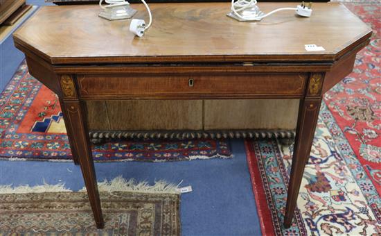 A George III mahogany tea table 3ft 8in.